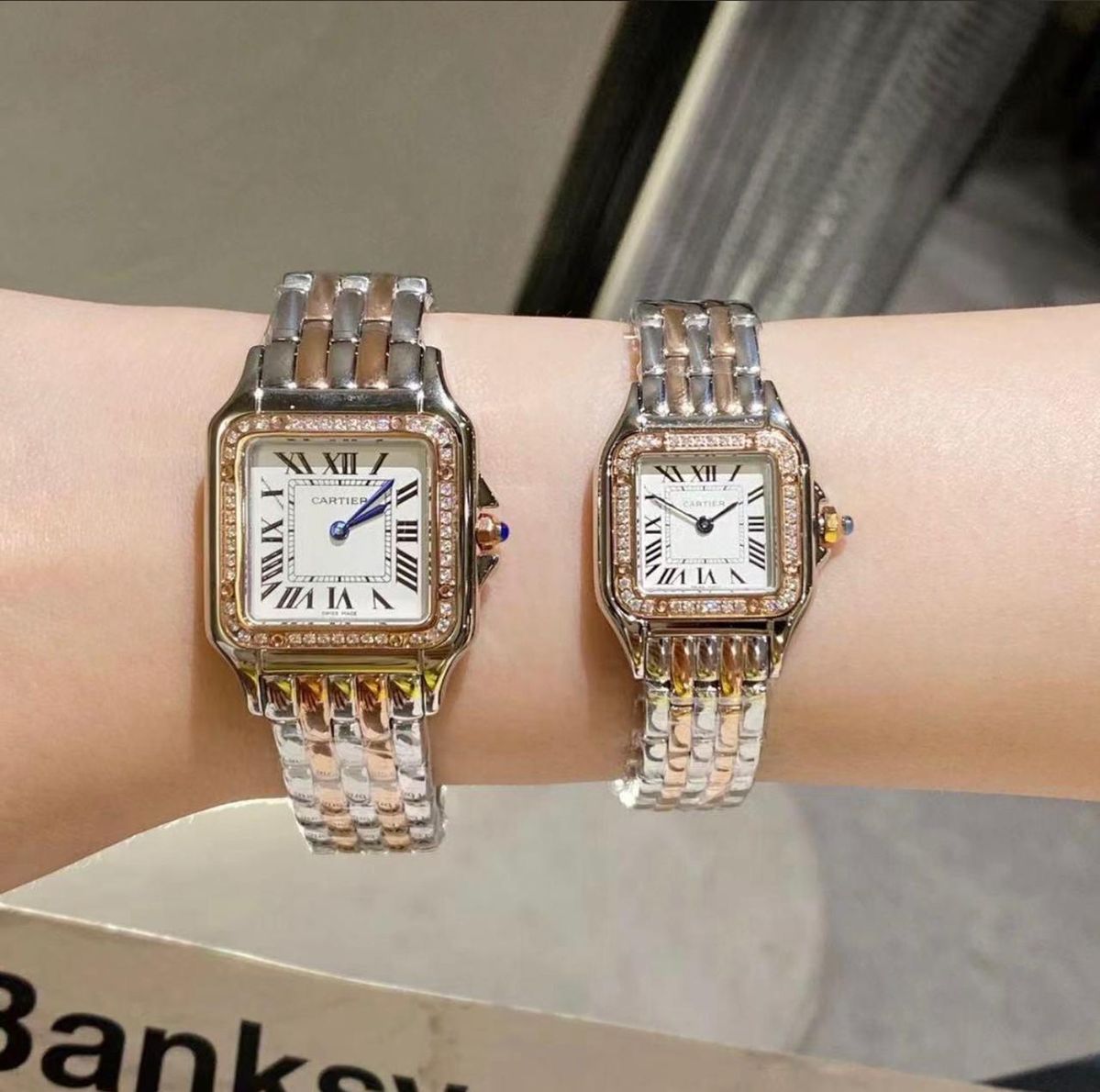 Cartier Panthere Two tone Diamond gold silver