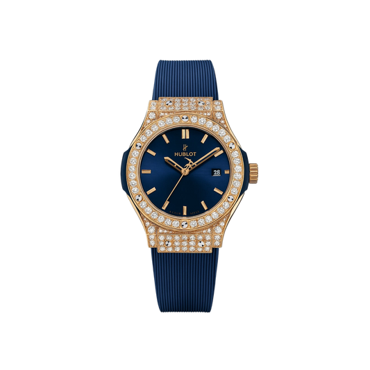 Hublot Classic Fusion King Gold Blue Diamonds