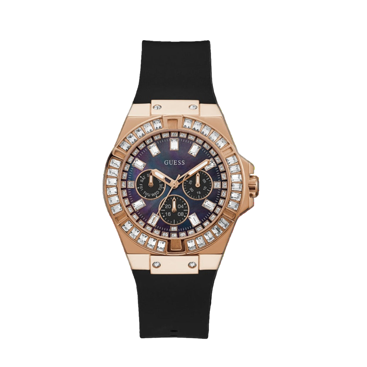 Montre Guess Venus GW0118L2 bracelet silicone noir