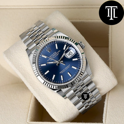 ROLEX DATEJUST Argent-bleu