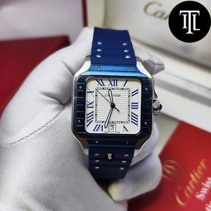 Cartier Santos Cadran Bleu