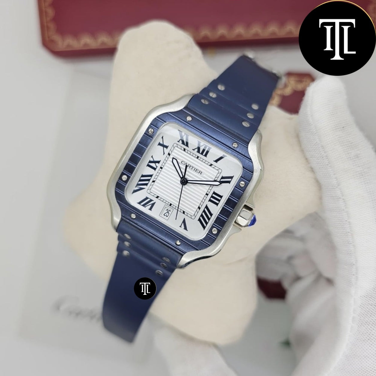 Cartier Santos Cadran Bleu