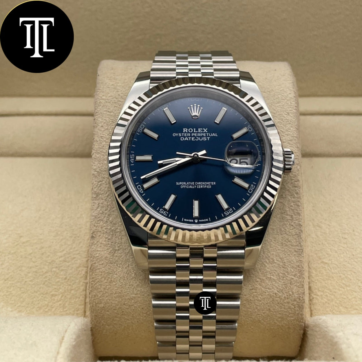 ROLEX DATEJUST Argent-bleu