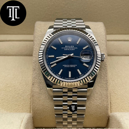 ROLEX DATEJUST Argent-bleu