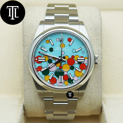 Rolex Datejust 41mm Tiffany Blue Celebration Dial Smooth Bezel