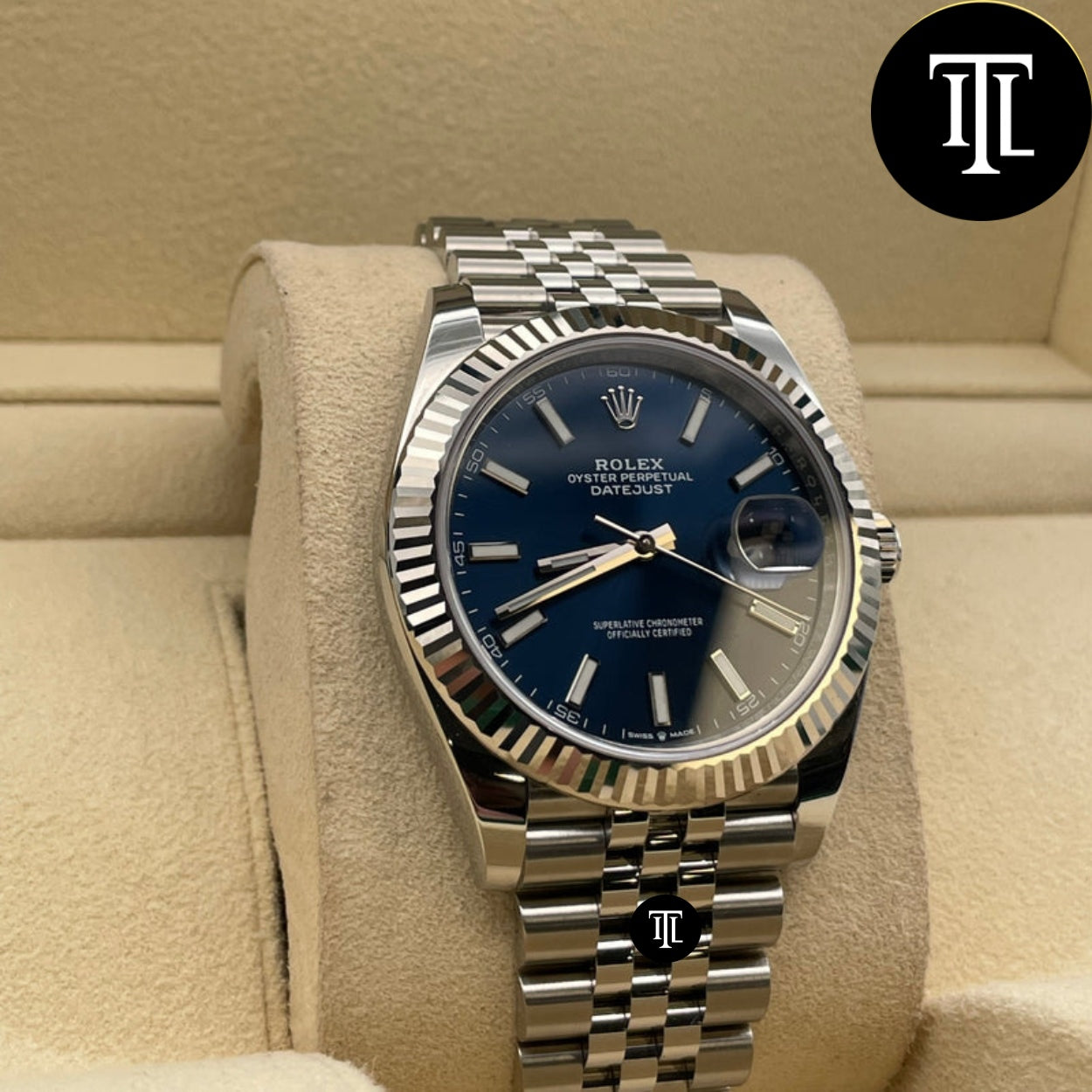 ROLEX DATEJUST Argent-bleu