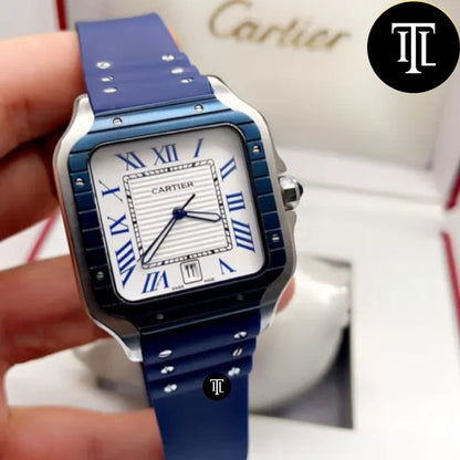 Cartier Santos Cadran Bleu