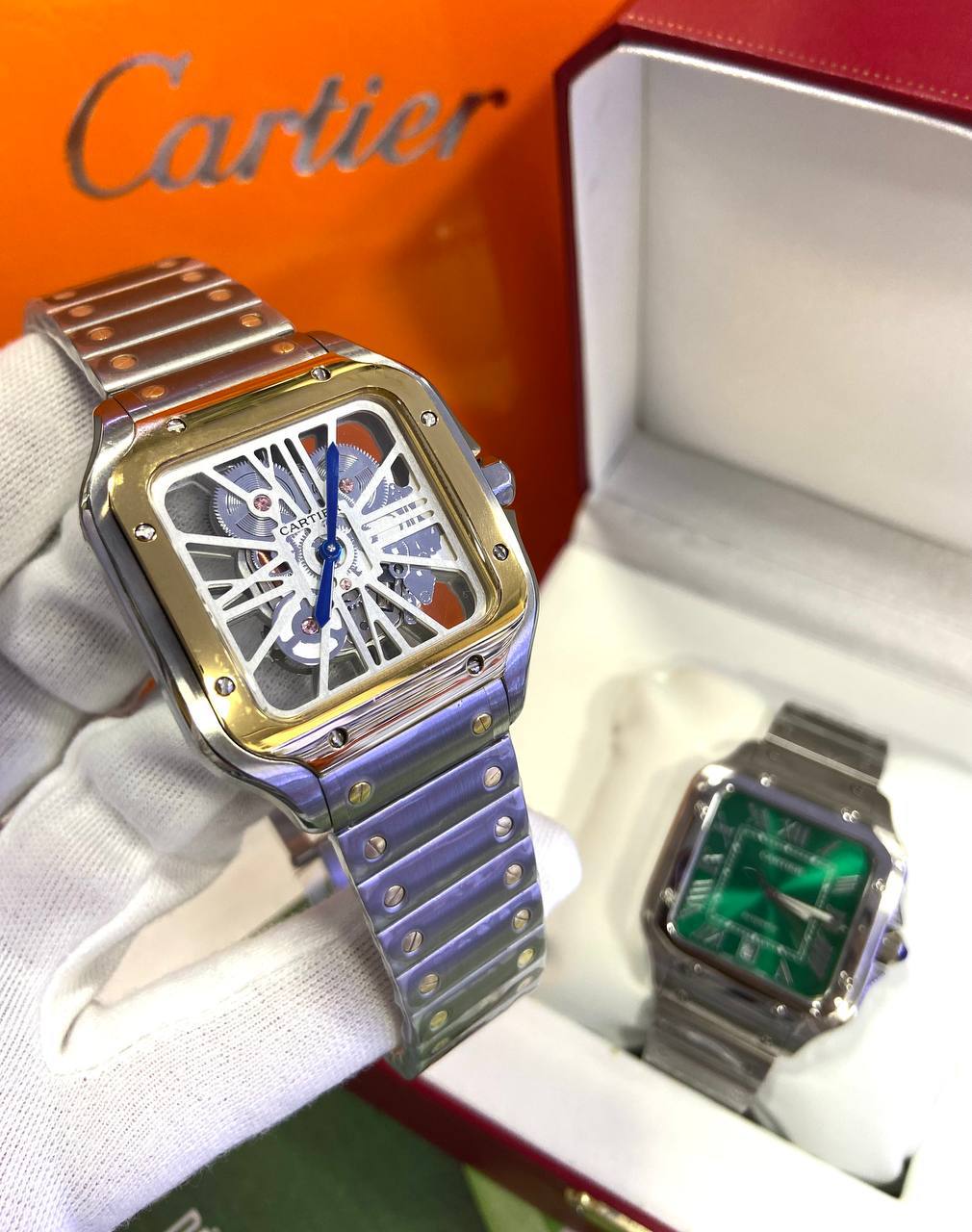 Cartier skeleton dore et argente