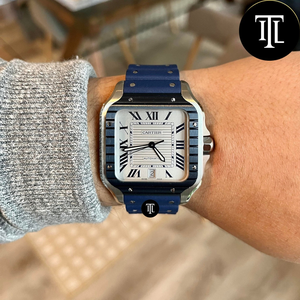 Cartier Santos Cadran Bleu