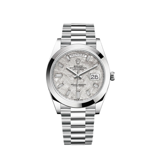 rolex day date platinum meteorite dial