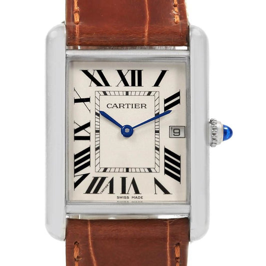 Cartier Tank louiss silver-B marron