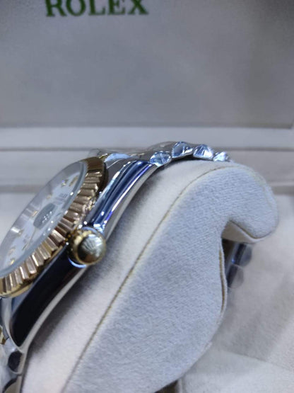 Datejust 36mm 2 Tones Fond Blanc simple gold