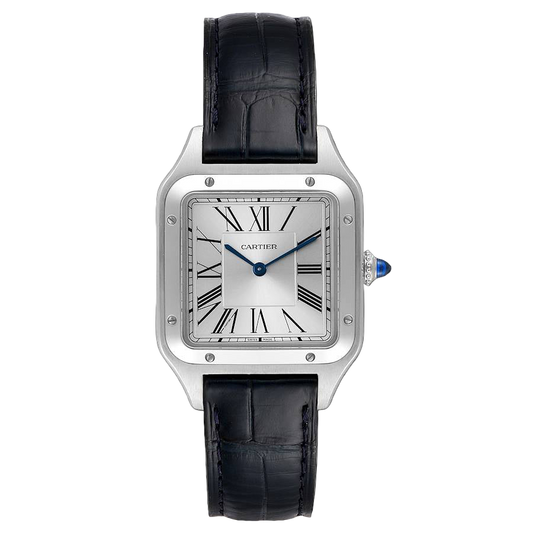 Cartier Santos dumont bracelet cuir noir