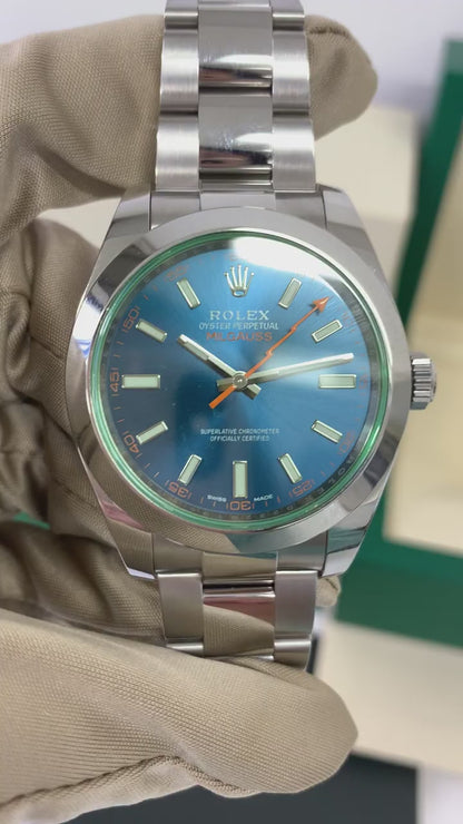 Milgauss Fond Bleu 116400GV
