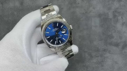 ROLEX DATEJUST Argent-bleu